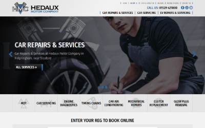 Website preview for Hedaux Motor Company Ltd