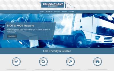 Website preview for Truck and Plant Engineering