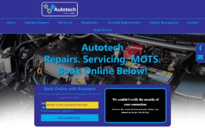 Website preview for Autotech Lincs Add Tags