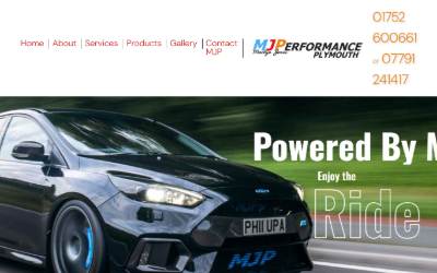 Website preview for MJ PERFORMANCE - PLYMOUTH