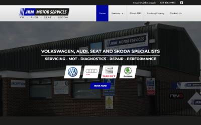 Website preview for JKM Motor Services Ltd
