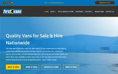 Top of the website for First 4 Vans – Nathan Anthony Ltd