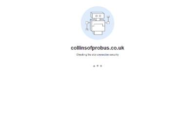 Top of the website for Collins of Probus
