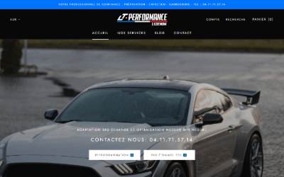 Top of the website for LT Performance
