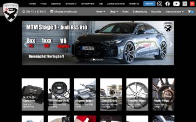 Top of the website for MTM