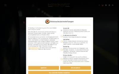 Top of the website for MANHART