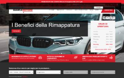 Top of the website for GiancaMotors