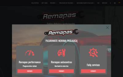 Top of the website for Remapas