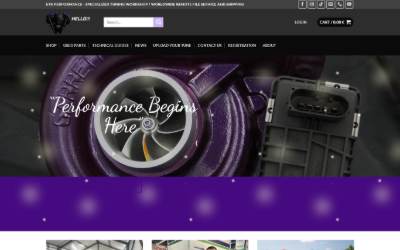 Top of the website for ETK Performance
