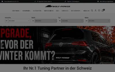 Top of the website for Wolf-Power