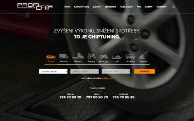Top of the website for Profichip