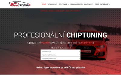 Top of the website for ECUTUNING.cz