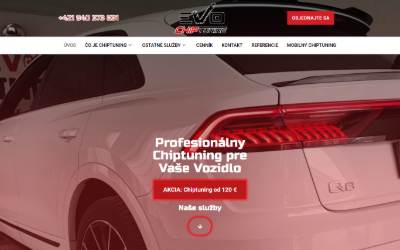 Top of the website for Evotuning
