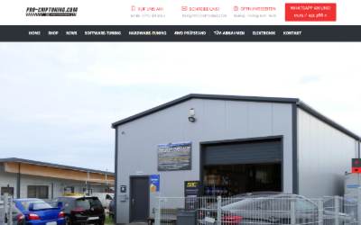 Top of the website for PRO-CHIPTUNING