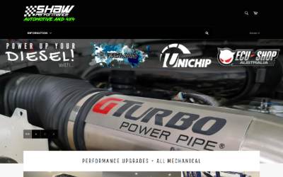 Top of the website for Shaw Performance - Automotive and 4x4
