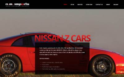 Top of the website for N.M. Imports Performance (Japanese Imports)