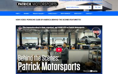 Top of the website for Patrick Motorsports