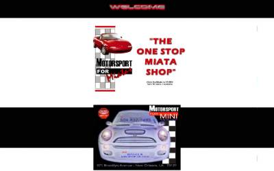 Top of the website for Motorsport For Miatas