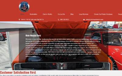 Top of the website for Utah Muscle Cars