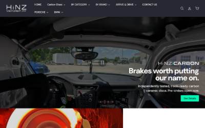 Top of the website for Hinz Motorsport