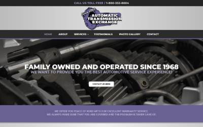 Top of the website for Automatic Transmission Exchange