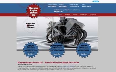 Top of the website for Magnem Engine Services Ltd