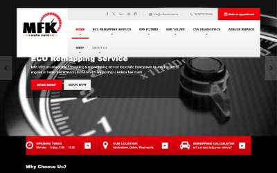 Top of the website for MFK Auto Care