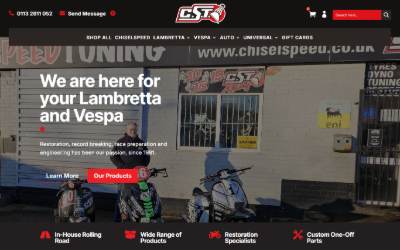 Top of the website for Chiselspeed Tuning