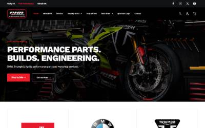 Top of the website for PHR Performance - by Peter Hickman Racing