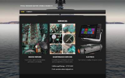 Top of the website for Poole Inboard Marine Engineer