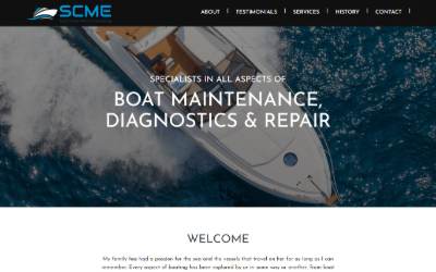 Top of the website for South Coast Marine Engineering