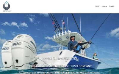 Top of the website for Coastal Marine Ltd