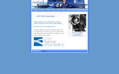 Top of the website for OHM Marine Engineering