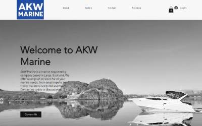 Top of the website for AKW Marine
