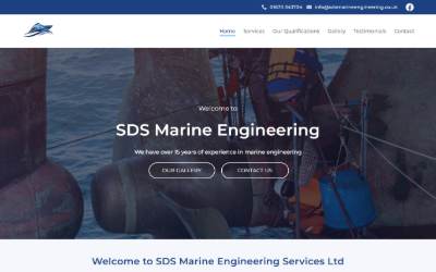 Top of the website for Sds Marine Engineering Services Ltd