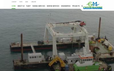 Top of the website for Green Marine (UK) Ltd