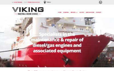 Top of the website for Viking Industrial & Marine Services Ltd