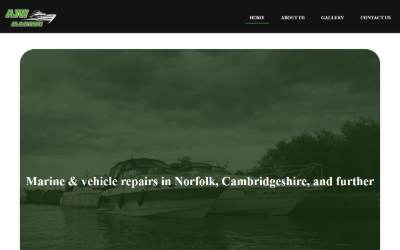 Top of the website for AJW Marine engineers
