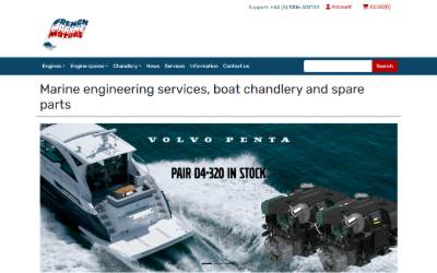 Top of the website for French Marine Motors Ltd