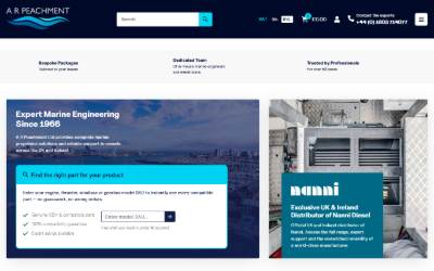 Top of the website for A R Peachment Ltd
