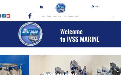 Top of the website for IVSS MARINE