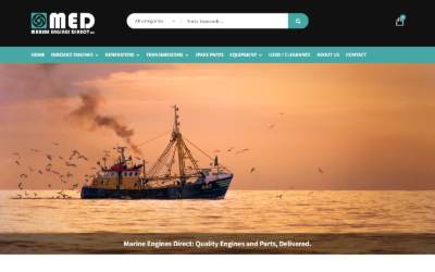 Top of the website for Marine Engines Direct Ltd