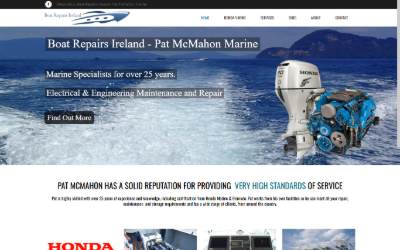 Top of the website for Pat McMahon Killaloe Marine Services