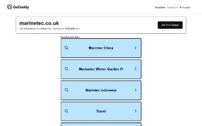 Top of the website for Marine Tec