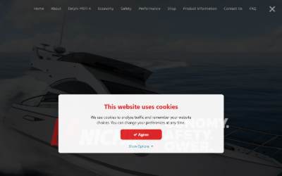 Top of the website for Unichip Marine