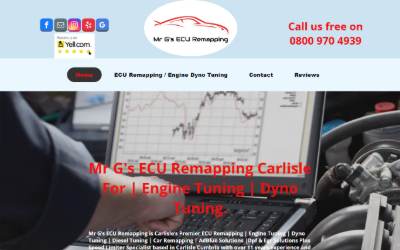 Top of the website for Mr G's ECU Remapping