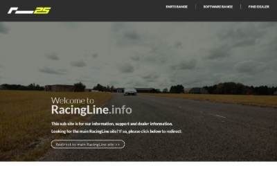 Top of the website for RacingLine
