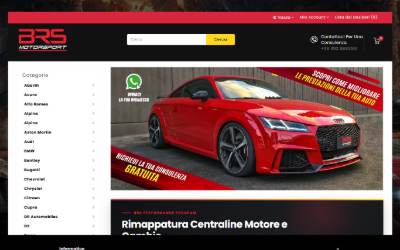 Top of the website for BRS Motorsport Italy