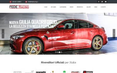 Top of the website for FEDE Racing