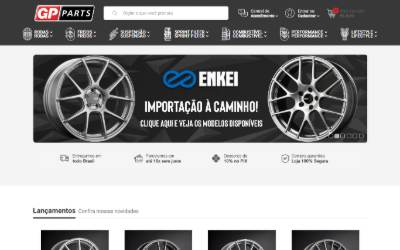 Top of the website for GP Parts
